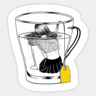 Gedankenbad im Tee Sticker